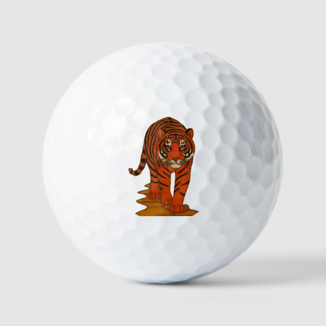 Cloisonne Art Tiger on the Jungle Path Golfball (Vorderseite)