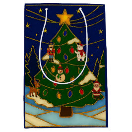 Cloisonne Art Whimsical Forest Classic Christmas Mittlere Geschenktüte