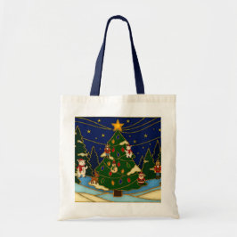 Cloisonne Art Whimsical Forest Classic Christmas  Tragetasche
