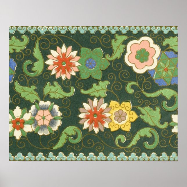 Cloisonne China Patter Asian Oriental Poster (Vorne)