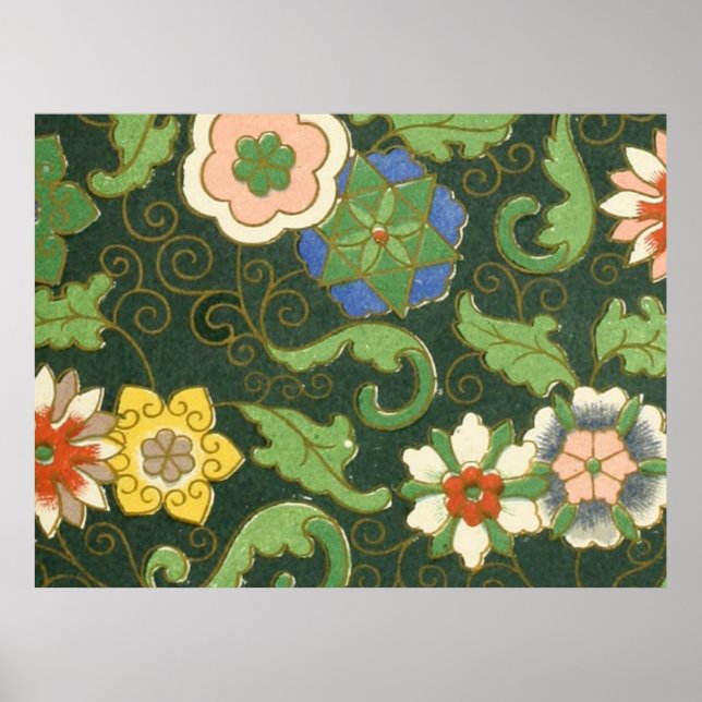 Cloisonne China Patter Asian Oriental Poster (Vorne)