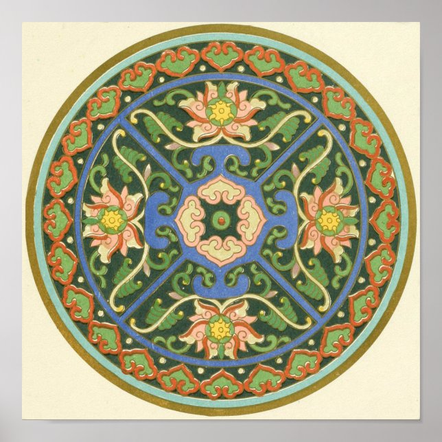 Cloisonne China Patter Asian Oriental Poster (Vorne)