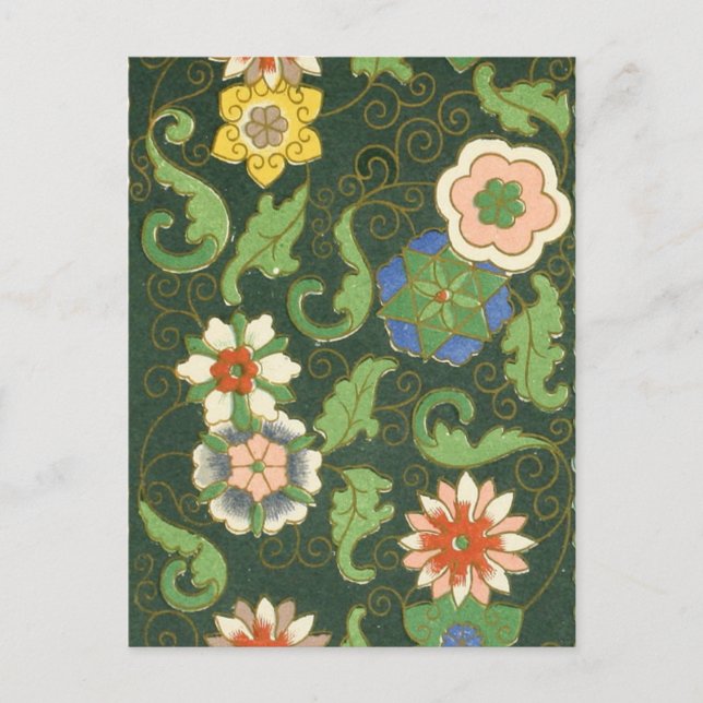 Cloisonne China Patter Asian Oriental Postkarte (Vorderseite)
