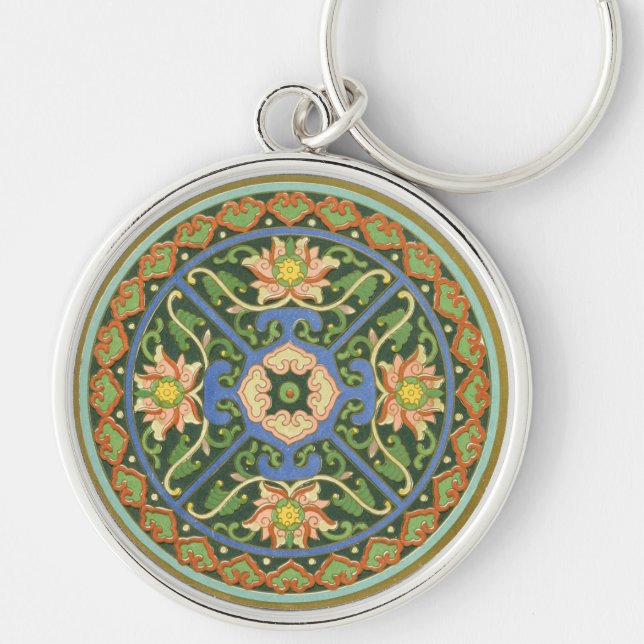 Cloisonne China Patter Asian Oriental Schlüsselanhänger (Vorne)