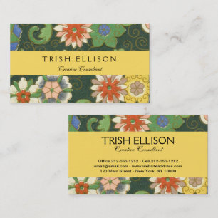 Cloisonne China Patter Asian Oriental Visitenkarte