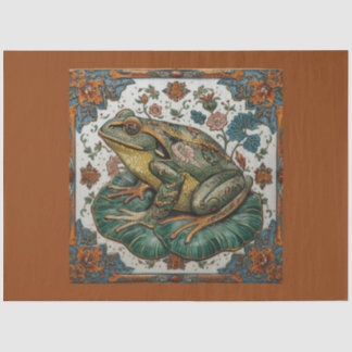 Cloisonne-Frosch auf Seerosenblatt-Tissue & Decoup Seidenpapier