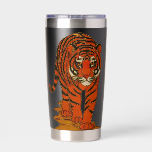 Cloisonne-Kunst Tiger auf dem Dschungelpfad Thermobecher