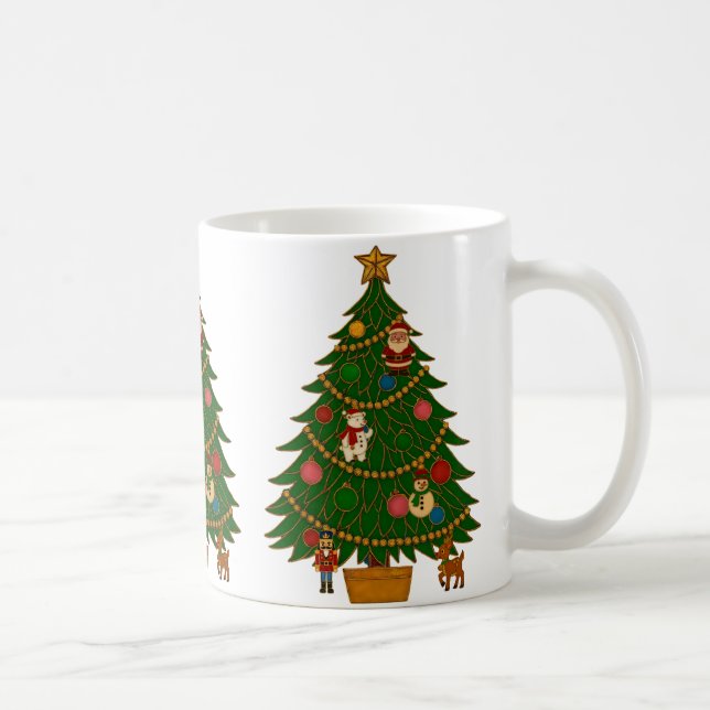 Cloisonne-Kunst-Weihnachtsbaum-Figurenschmuck Kaffeetasse (Rechts)