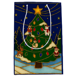 Cloisonne-Kunst Whimsical Wald Klassisches Weihnac Mittlere Geschenktüte