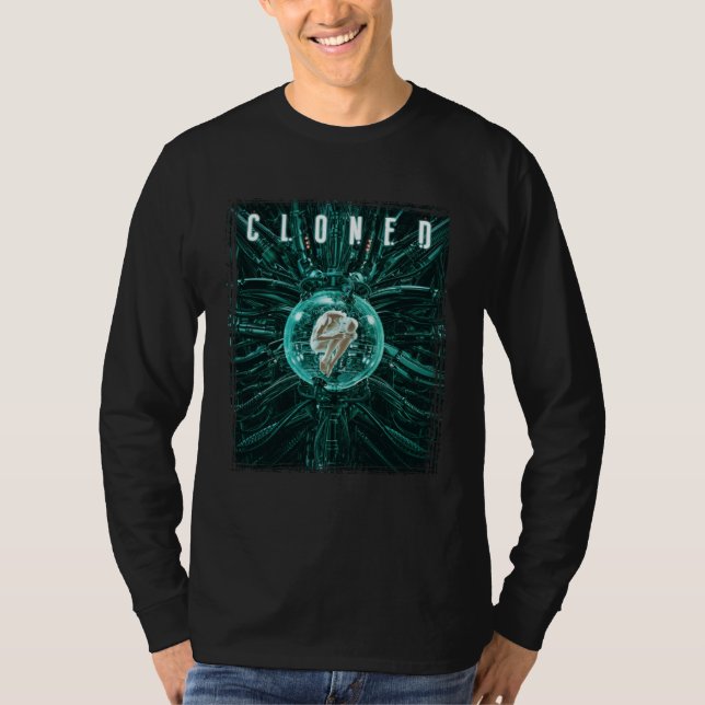 Cloned Cyberpunk Science Fiction Sci fi Gamer T-Shirt (Vorderseite)