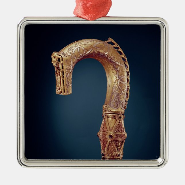 Clonmacnoise Crozier, Landkreis Offaly, Silbernes Ornament (Vorne)