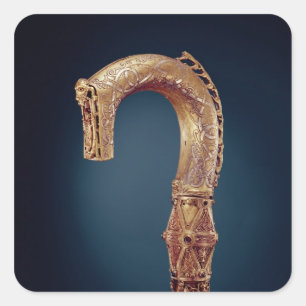Clonmacnoise Crozier, Landkreis Offaly, Wikingerze Quadratischer Aufkleber