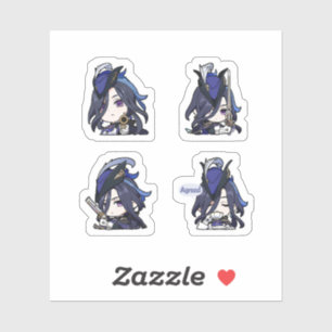 Clorinde Genshin Impact 4er Sticker Set Extra