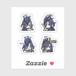 Clorinde Genshin Impact 4er-Stickerbogen Aufkleber