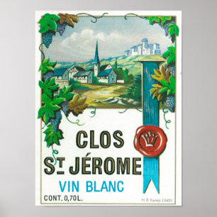 Clos St. Jermoe WeinlabelEurope Poster