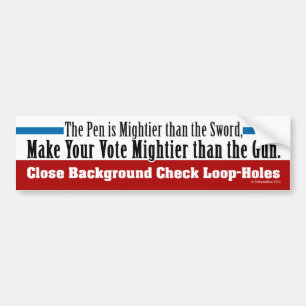 Close Background Check Loop-Holes Autoaufkleber