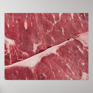 Close-up of raw steak poster