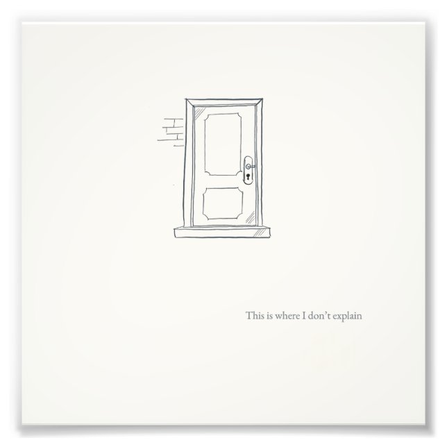 Closed Door/ Minimal Line Art/ Wall Art Fotodruck (Vorne)