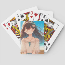 Closed Eyes Girl Spielkarten