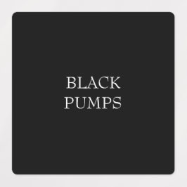 Closet Black Shoe Classification Labels Etiketten