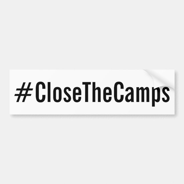 #CloseTheCamps: Fettprotest Autoaufkleber (Vorne)