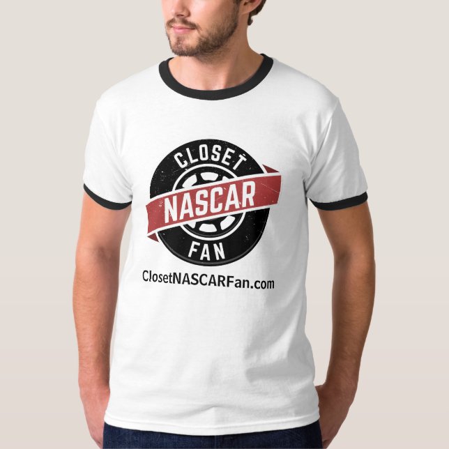 ClosetNASCARFan Wecker-Shirt mit URL T-Shirt (Vorderseite)