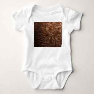 Closeup: Krokodilledertextur. Baby Strampler