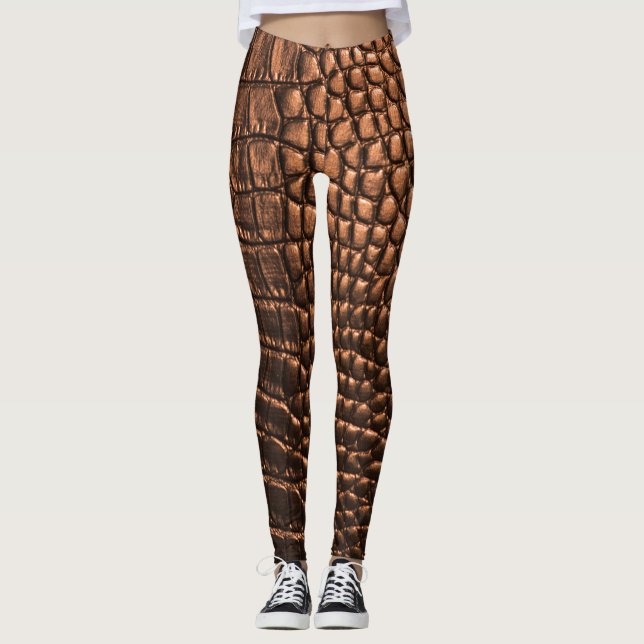 Closeup: Krokodilledertextur. Leggings (Vorderseite)