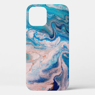 Closeup of mixed blue and white abstract marble te Case-Mate iPhone hülle