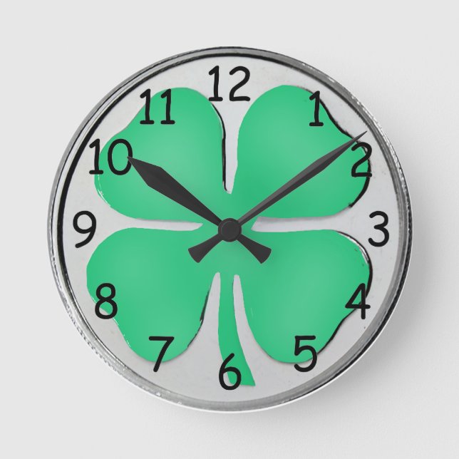 Closing Irish Wall Clock Runde Wanduhr (Vorderseite)