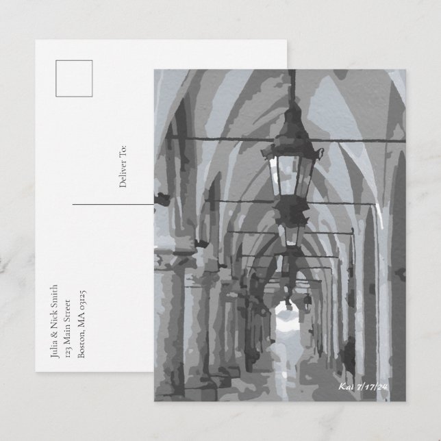 Cloth Hall Kraków, Polen Postkarte (Vorne/Hinten)
