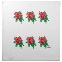 Cloth Napkins: Poinsettias