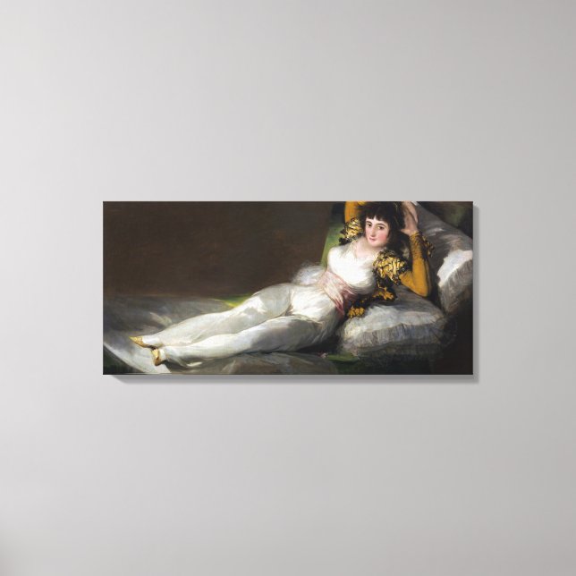 Clothed Maja (von Francisco Goya) Leinwanddruck (Vorderseite)