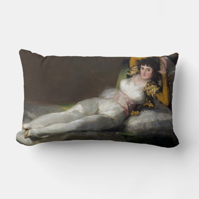 Clothed Maja (von Francisco Goya) Lendenkissen (Vorderseite)