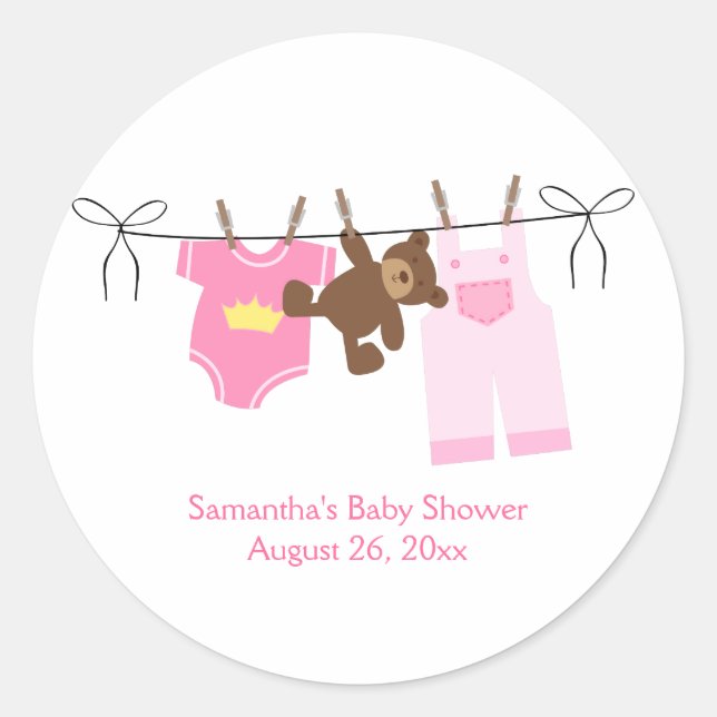 Clothesline Baby Custom Fevor Stickers (Vorderseite)
