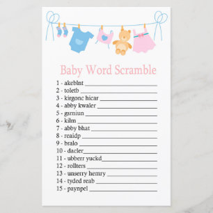 Clothesline Baby word Rammspiel