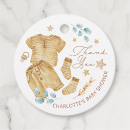 Clothesline Babydusche Danke Tags Geschenkanhänger