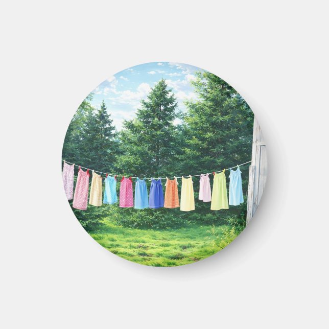 Clothesline Magnet | Nostalgic Laundry Line (Vorne)
