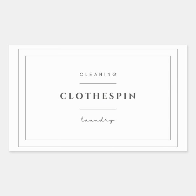 Clothespin-Etikett Rechteckiger Aufkleber (Vorderseite)