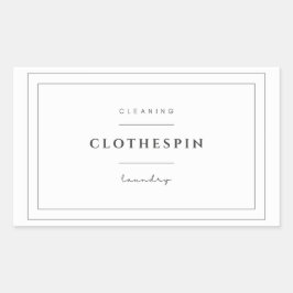 Clothespin-Etikett Rechteckiger Aufkleber