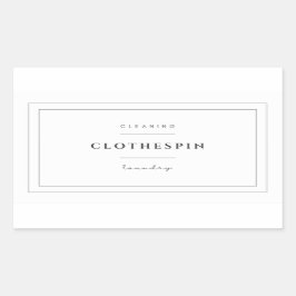 Clothespin-Etikett Rechteckiger Aufkleber