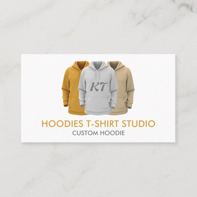Clothing Apparel Sweatshirt Custom Hoodies Visitenkarte (Vorderseite)