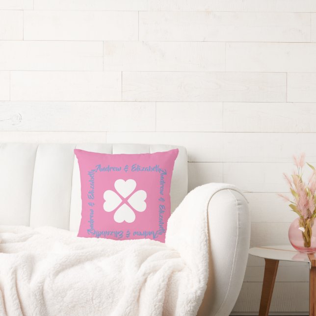 Clou Liebe Nest Pink Throw Kissen (Liege)
