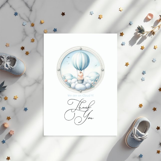 Cloud 9 Babydusche Dankeskarte (Von Creator hochgeladen)