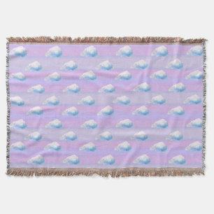 Cloud 9 Bewölkt Lila und Blau Decke