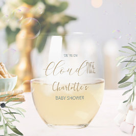 Cloud 9 Celestial Blue Baby Shower Weinglas Ohne Stiel