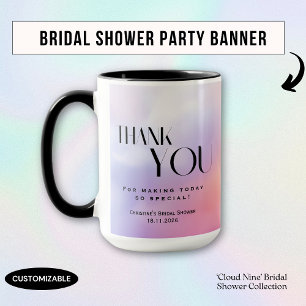 Cloud 9 Farbige Pastell-Junggesellinnen-Abschied D Tasse
