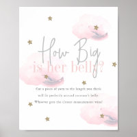 Cloud 9 Gold Stars Pink Baby Dusche wie Big Bly