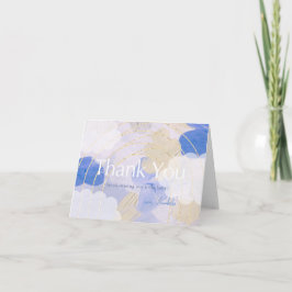 Cloud 9 Gouache Paint Brush Stroke Baby Shower Dankeskarte