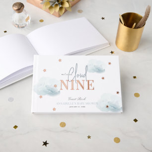 Cloud 9/Nine Blue Clouds Boy Baby Dusche Gästebuch